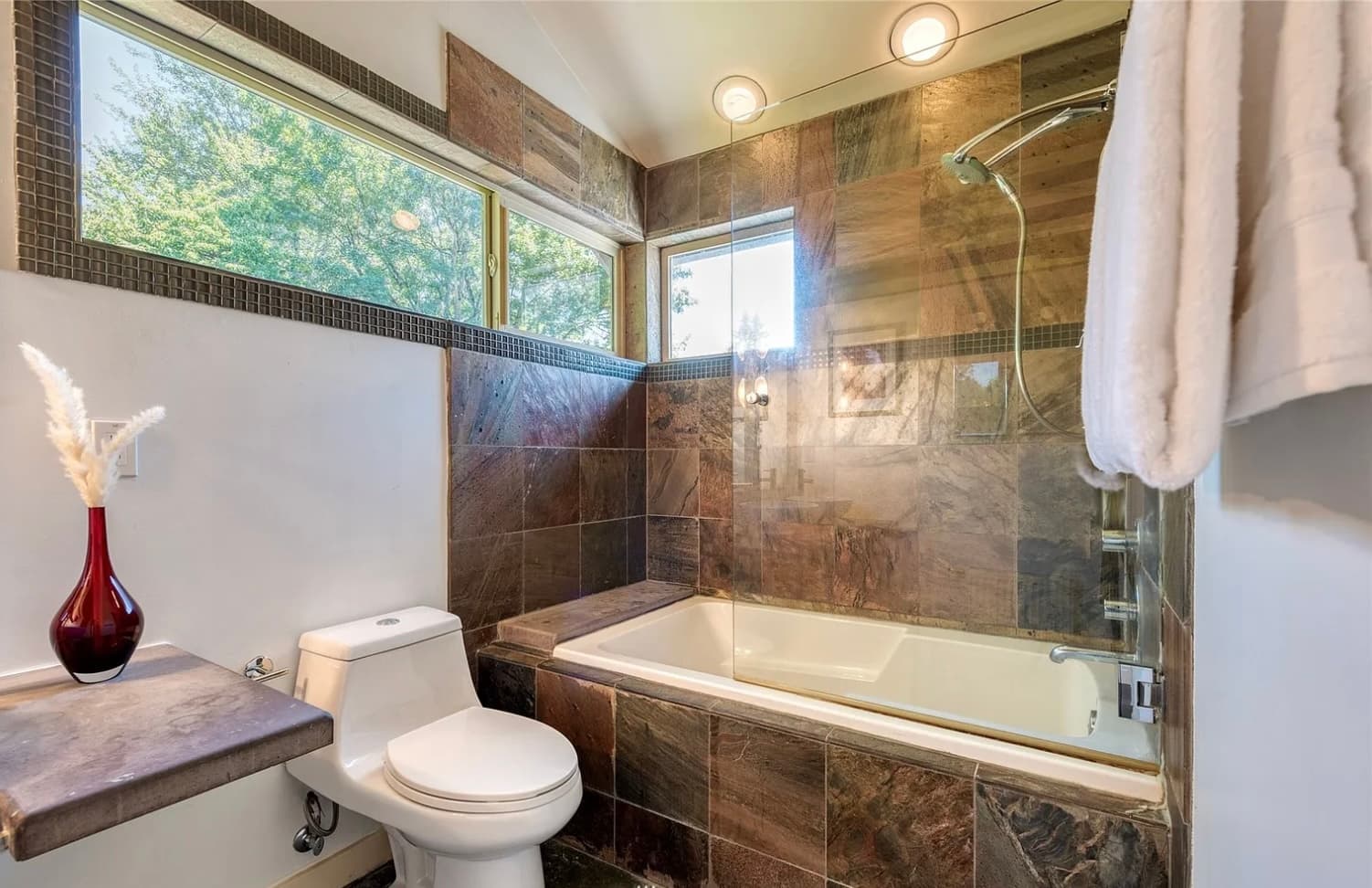 Stone Tile Bathroom Remodel